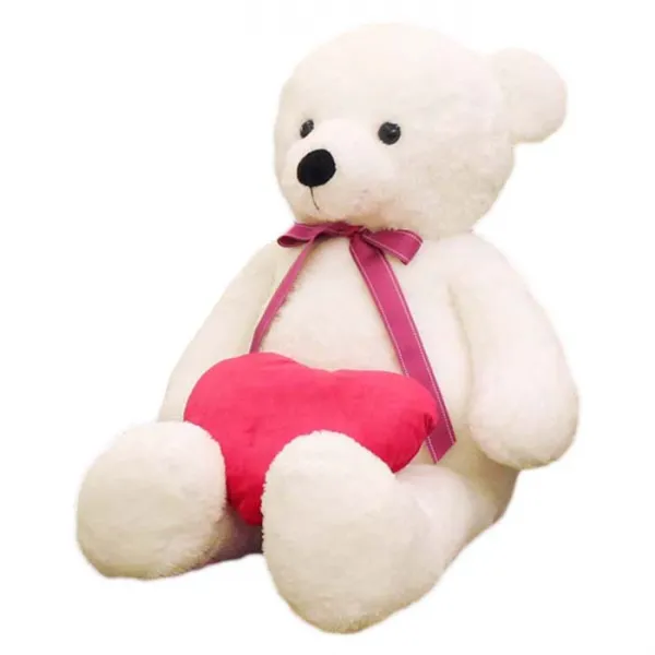 아이보리 빅 베어 대형인형 + 하트쿠션, 아이보리(곰인형), 랜덤발송(하트쿠션), 130cm