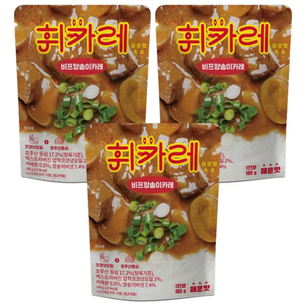 돌아온 한남동 휘카레 매운맛, 180g, 3개