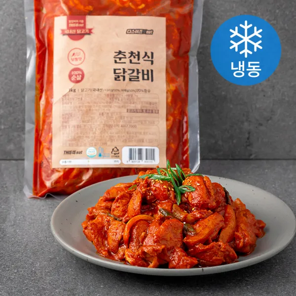 디스이즈잇 춘천식 닭갈비 보통맛 (냉동), 1kg, 1개