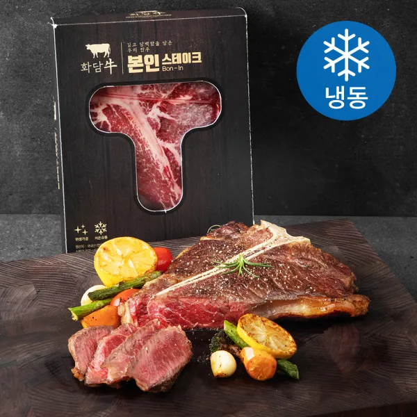 화담우 한우 본인 스테이크 티본 2등급 스테이크용 (냉동), 550g, 1팩