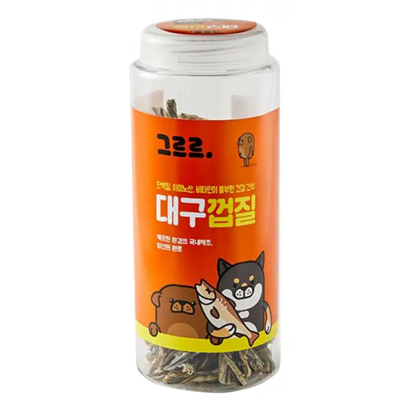 그르르 강아지 간식 대구 껍질 130g, 1개, 대구 껍질맛