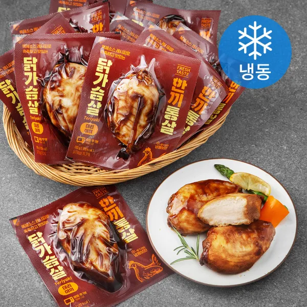 한끼통살 닭가슴살 데리야끼 (냉동), 100g, 10개입