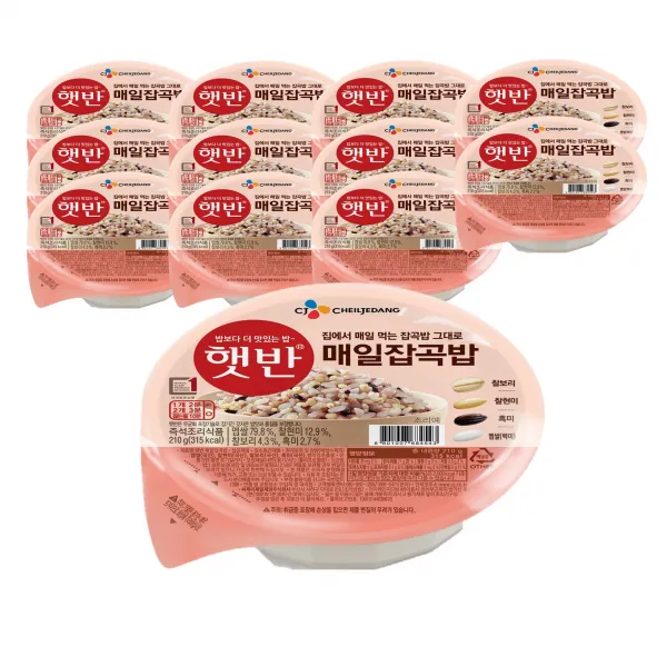 햇반 매일잡곡밥, 210g, 12개