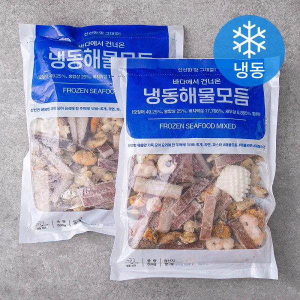 바다에서 건너온 해물모듬 (냉동), 600g, 2팩