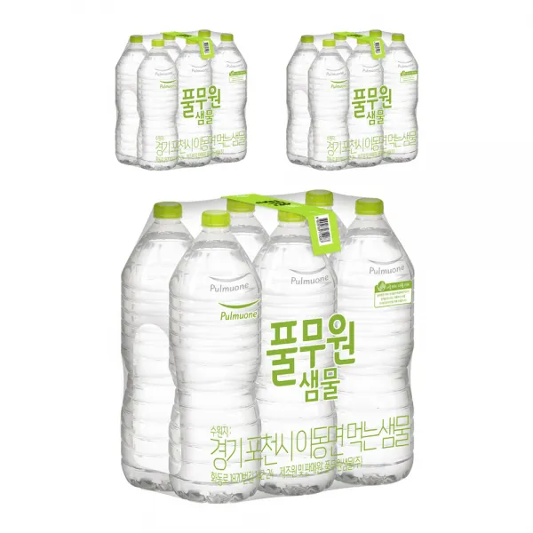 풀무원샘물 무라벨 생수, 18개, 2L