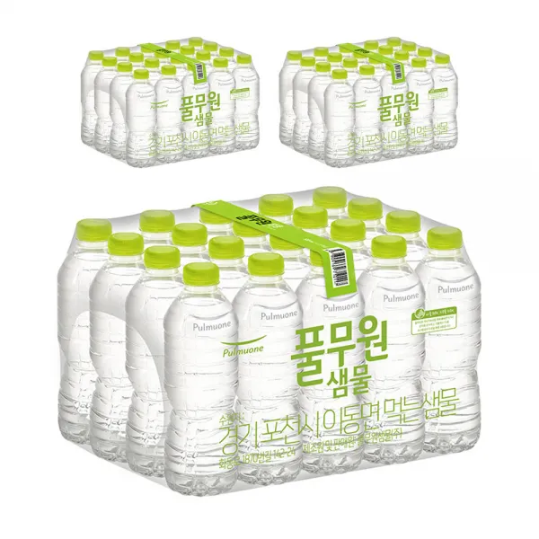 풀무원샘물 무라벨 생수, 60개, 500ml