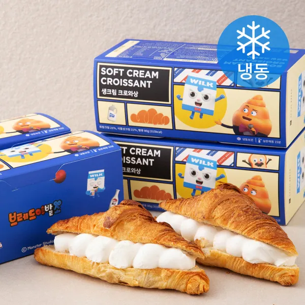 [로켓프레시] 서울브레드 브레드이발소 생크림크로와상 (냉동), 320g, 1개