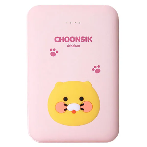 춘식이 포켓 보조배터리 10000mAH, 핑크 스마일, CSEPB_02