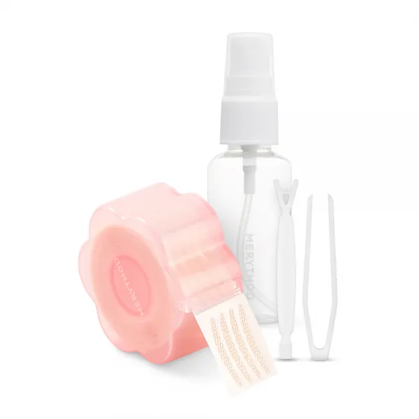 메리쏘드 왕누니 쌍테 레이스 L 본품(360매)+Y스틱+집게+30ml 공병, 1세트, 혼합색상