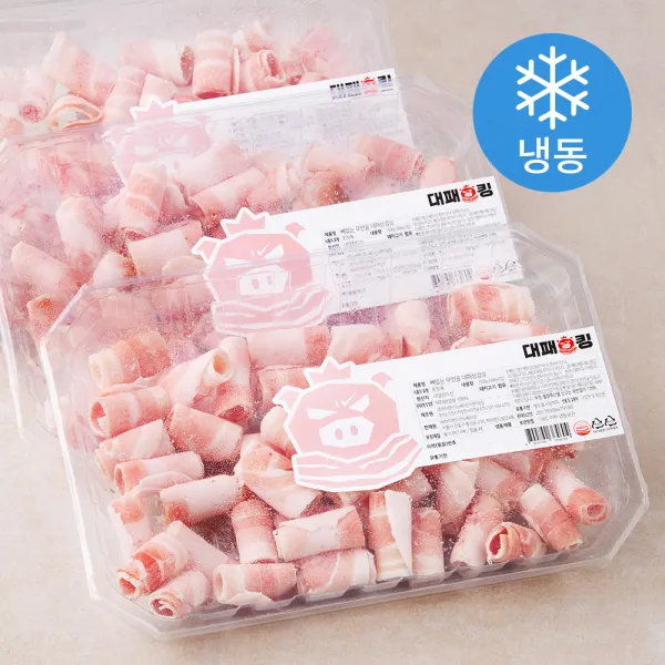대패킹 뼈없는 무연골 대패삼겹살 (냉동), 500g, 3개
