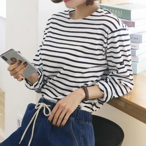 여성용 라벨링 단가라 티셔츠