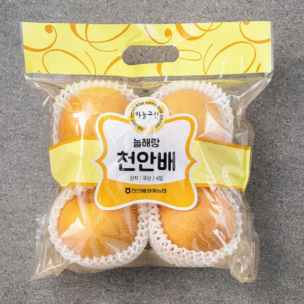 다조은 천안 GAP 인증 당도선별 배 4입, 1.6kg, 1봉