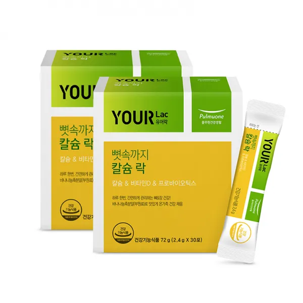 풀무원건강생활 유어락 뼛속까지 칼슘락 30p, 72g, 2개
