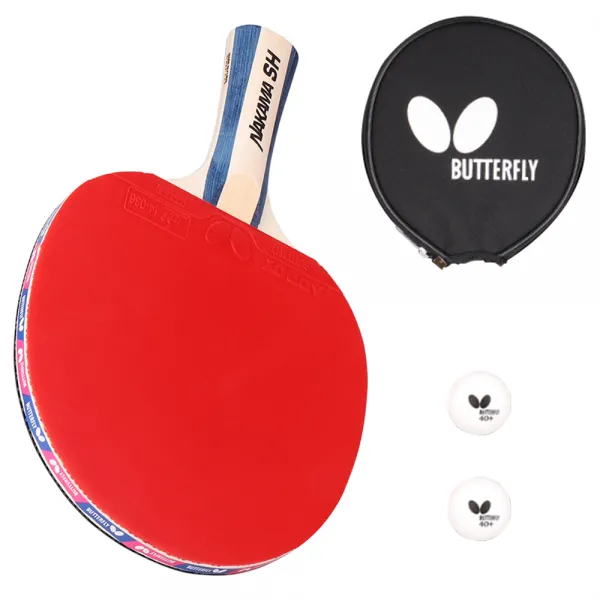 버터플라이 탁구 라켓 Nakama Sh + 쉐이크 + 가방 탁구라켓 Nakama Sh 
