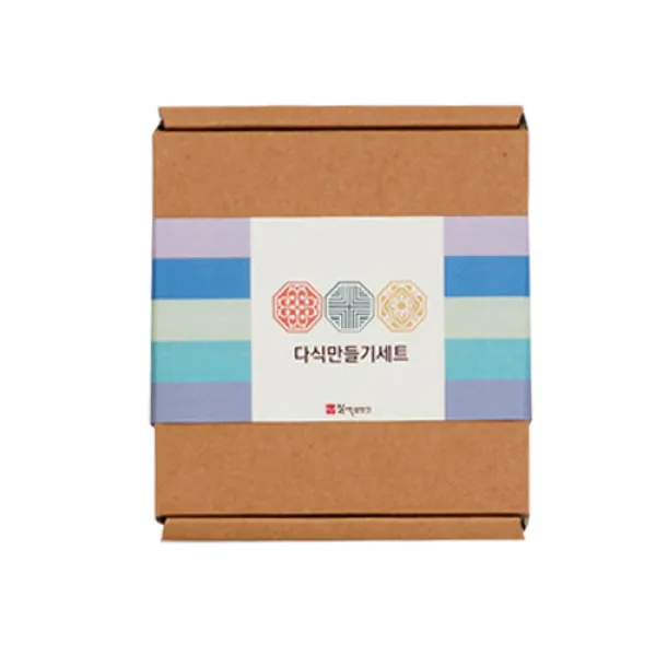 참새방앗간 다식만들기 세트, 콩가루 50g + 흑임자가루 50g + 벌꿀 15g x 5p + 2구 다식틀, 1세트