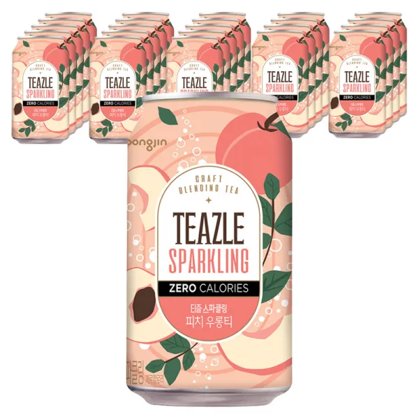 티즐 스파클링 피치우롱티, 24개, 340ml