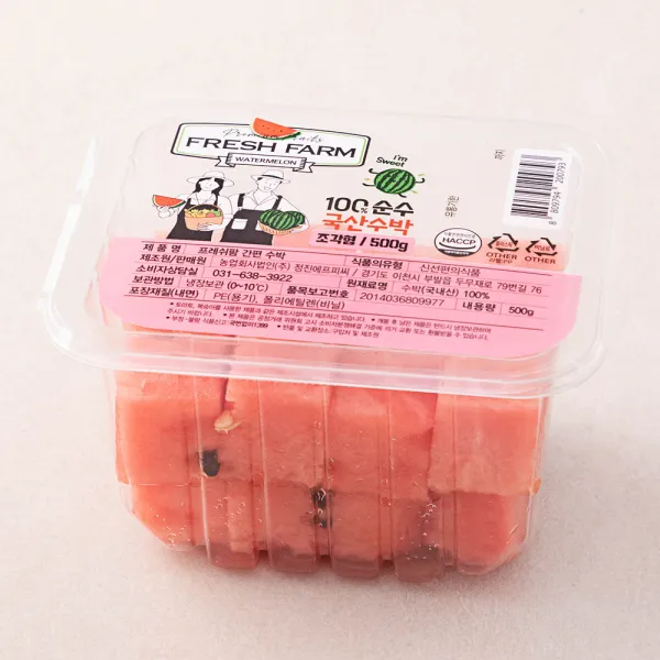 프레쉬팜 간편 수박, 500g, 1개