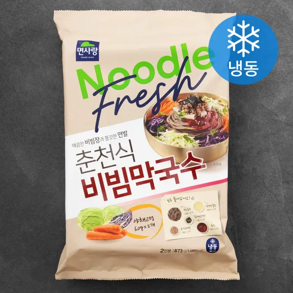 면사랑 춘천식 비빔 막국수 2인분 (냉동), 873g, 1개