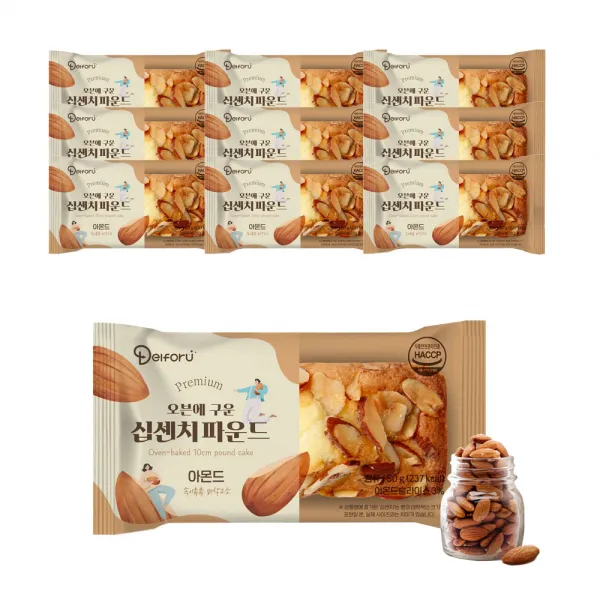 델포유 오븐에 구운 십센치 파운드 아몬드, 50g, 10개