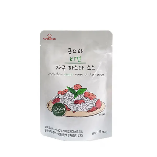 쿡스타 비건 라구 파스타 소스, 150g, 3개