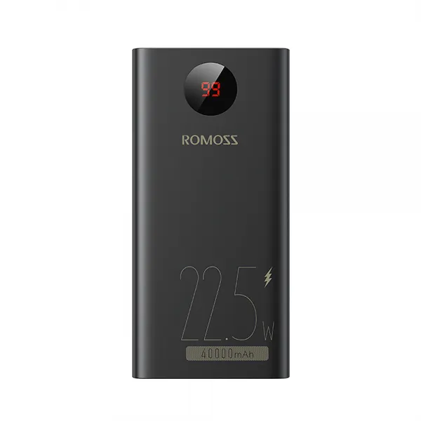로모스 22.5W 고속충전 대용량 보조배터리 40000mAh 멀티단자, PEA40PF, 블랙