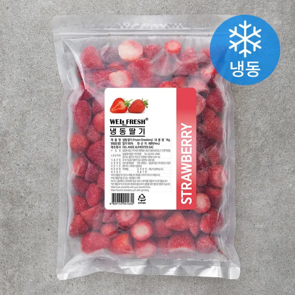 웰프레쉬 딸기 (냉동), 1kg, 1개
