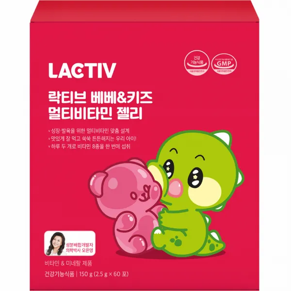 락티브 베베&키즈 멀티비타민 젤리 60p, 150g, 1개