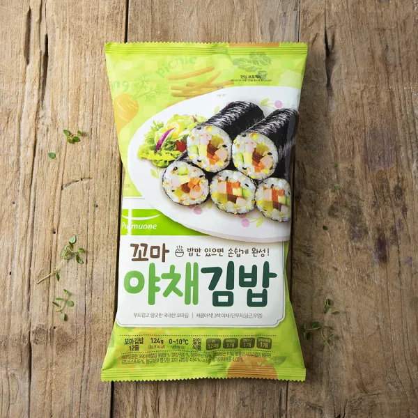생가득 꼬마 야채 김밥 세트, 124g, 1개