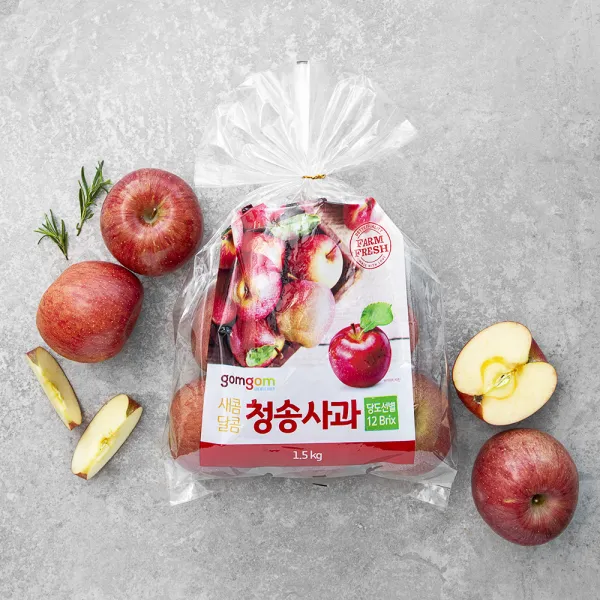 곰곰 당도선별 청송사과, 1.5kg (중과), 1봉