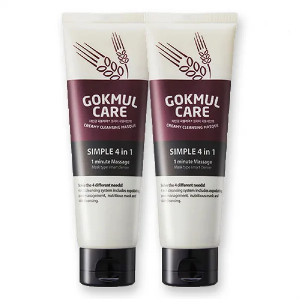 자민경 곡물케어 크리미 곡물세안팩 튜브타입 120ml, 1개입, 2개