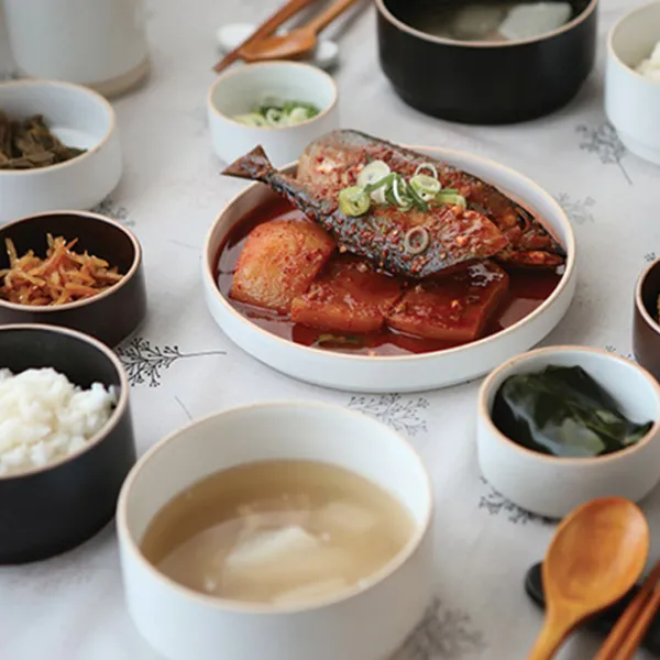 ERATO 옳음 4인 그릇 홈세트 26p, 블랙, 화이트, 10종