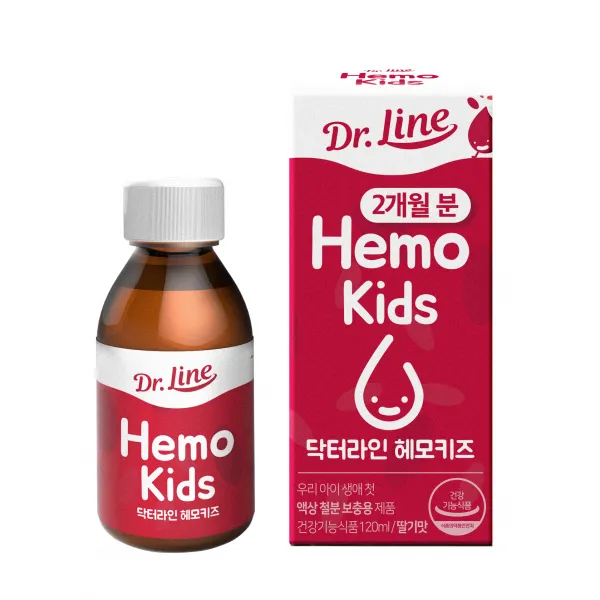 닥터라인 헤모키즈 맛있는 딸기맛 유아철분제, 120ml, 1개