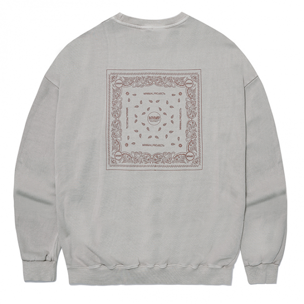 미니멀프로젝트 피그먼트 페이즐리 오버핏 맨투맨 MMT119