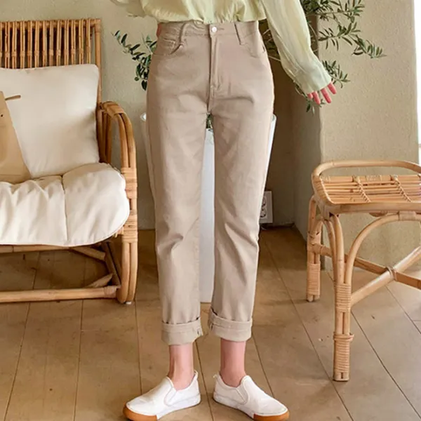 오키진 여성용 낙낙 스판 코튼팬츠