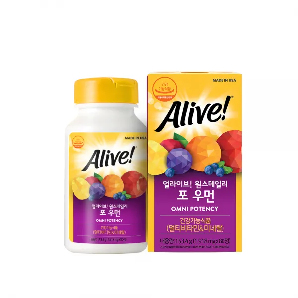 얼라이브 원스데일리 포우먼 멀티비타민 153.4g, 1개, 80정