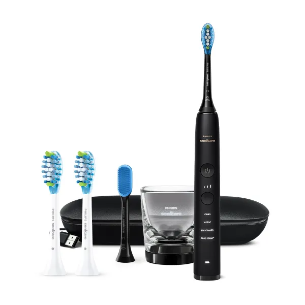 필립스 소닉케어 다이아몬드클린 전동칫솔 9000, HX9912/51(블랙)