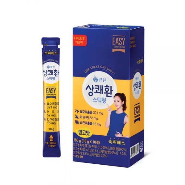 큐원 컨디션 회복 상쾌한 숙취 해소제 스틱형, 18g, 10개