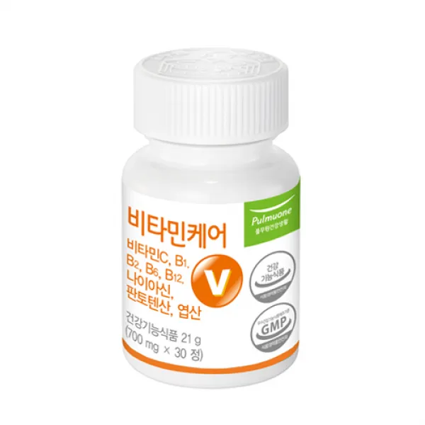풀무원건강생활 비타민케어 비타민 B1 B2 B6 B12 C 판토텐산, 1개, 30정