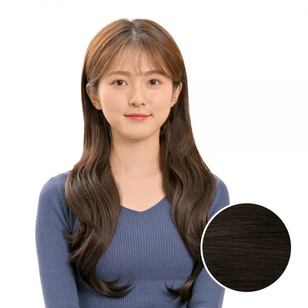 벨리음 벨크로 붙임머리피스 롱 볼륨 C컬, NB (내추럴블랙), 10피스