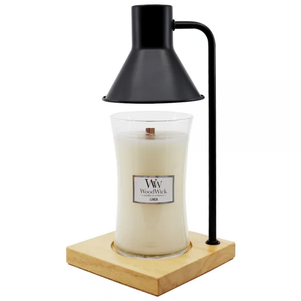 우드윅 라지캔들 609.5g + 라지워머 블랙 세트 린넨