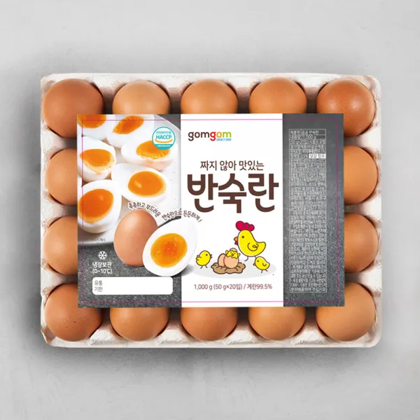 곰곰 반숙란 (냉장), 50g, 20구