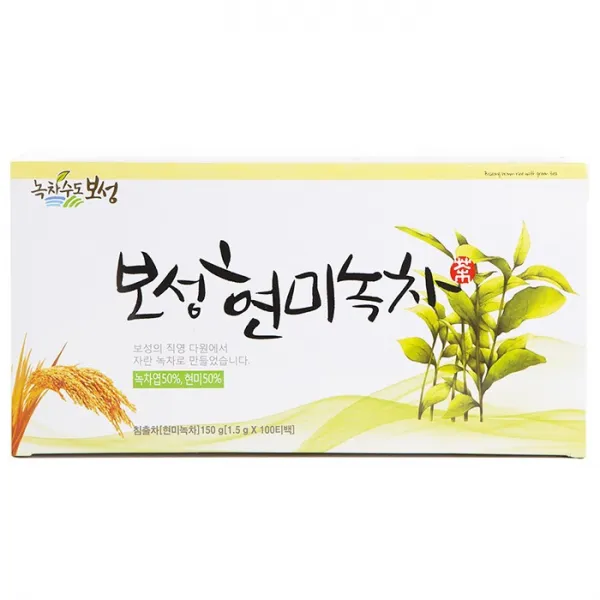 대한다업 보성 현미녹차 티백, 1.5g, 100개