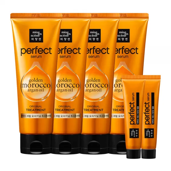 미쟝센 퍼펙트 세럼 트리트먼트 180ml x 4p + 세럼 앰플 15ml x 2p 세트, 1세트