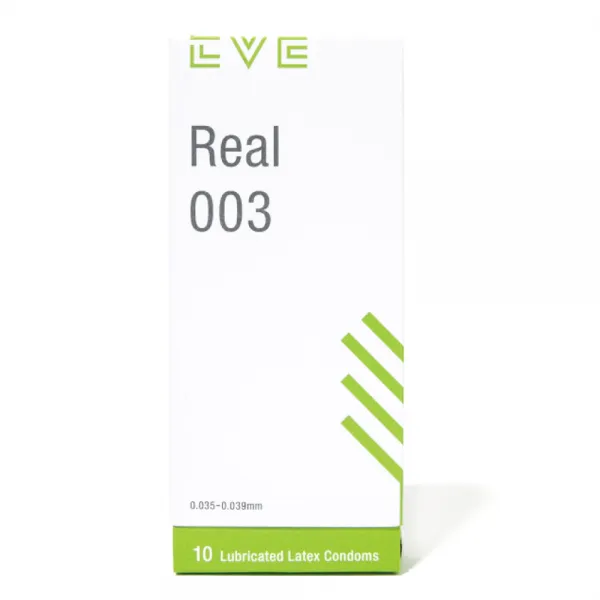 EVE Real 003 남성용 초박형 콘돔, 10개입, 1개
