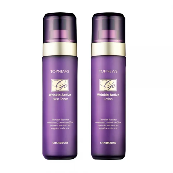 참존 탑뉴스 지이 링클 액티브 스킨토너 130ml + 로션 130ml 세트, 1세트