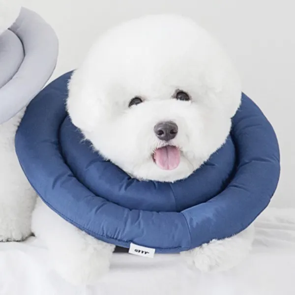 아르르 UFO 강아지 넥카라 네이비 L, 370g, 1개