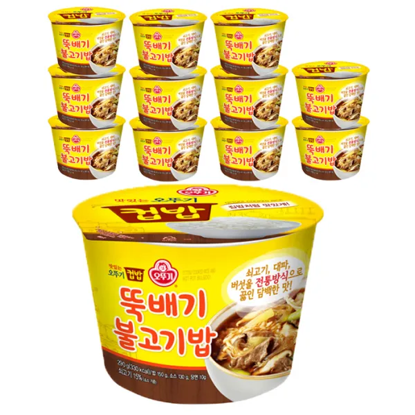 오뚜기 뚝배기 불고기밥 컵밥, 290g, 12개