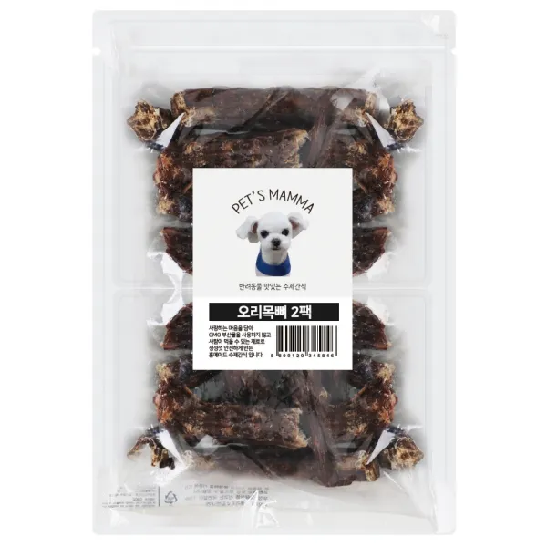 펫츠맘마 수제간식 오리목뼈 200g, 오리 목뼈, 2개