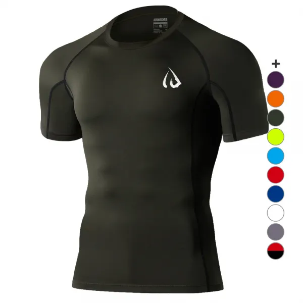 아르메데스 남성용 사계절 기능성 언더레이어 반팔 상의 Id 1031