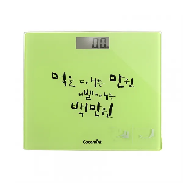 코코민트 캘리 디지털 체중계, CM802NS, 그린